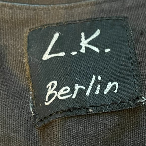 L.K. Liebeskind Berlin Black Leather Spacious Satchel Bag Convertible Crossbody - Picture 7 of 10